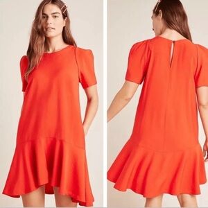 Anthropologie Maeve Rousseau Flounced Mini Dress Size 6